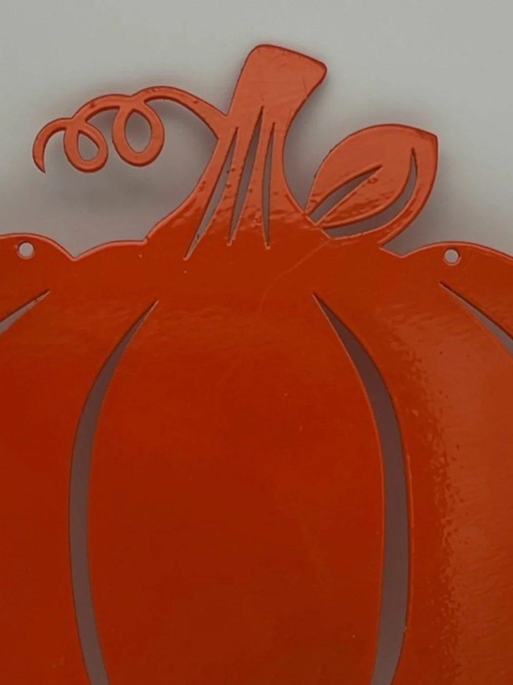 Redline Steel Laser Cut Metal Orange Pumpkin Accent - Festive Fall Decor